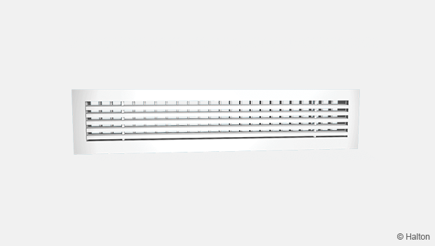 Grille for supply and exhaust. Halton AWE. Fixed front vanes
