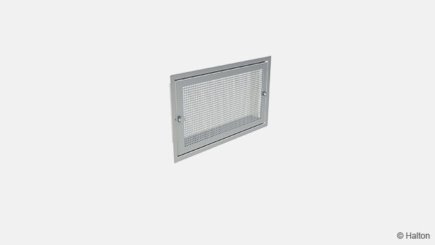 Stainless steel grille. Halton Vita VSG. With metal mesh fluff
